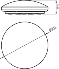 Stropna svetilka CL251 ZARPY 10W 2700K RD IP44 bela