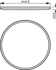 Stropna svetilka Philips CL550 SuperSlim SSW 22W 2700K bela