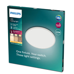 Stropna svetilka Philips CL550 SuperSlim SSW 22W 2700K bela