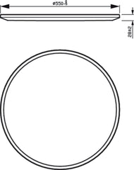 Stropna svetilka Philips CL550 SuperSlim SSW 36W 2700K črna