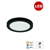 Svetilka E2 LED stropna / vgradna Space multiwatt 12W CCT 1600lm 170mm okrogla črna