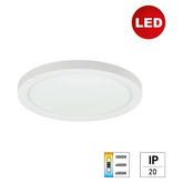 Svetilka E2 LED stropna / vgradna Space multiwatt 18W CCT 2300lm 225mm okrogla bela