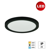 Svetilka E2 LED stropna / vgradna Space multiwatt 18W CCT 2300lm 225mm okrogla črna