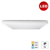 Svetilka E2 LED stropna / stenska Twice 2 24W CCT 3200lm 420mm IP54 kvadratna bela