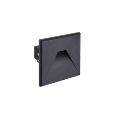 Svetilka stenska vgradna LED KURS 1,6W 54lm 4100K kvadratna črna IP54