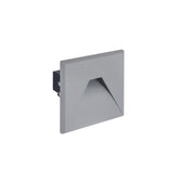 Svetilka stenska vgradna LED KURS 1,6W 54lm 4100K kvadratna siva IP54