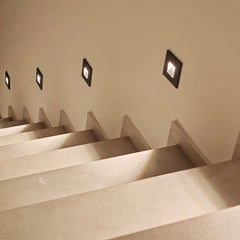 Svetilka stenska vgradna Aron Meller 3W CCT IP65 ILAR-01097 kvadratna črna FI-60mm 3000K - 4000K - 6000K