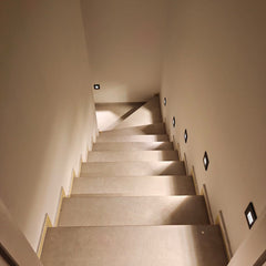 Svetilka stenska vgradna Aron Meller 3W CCT IP65 ILAR-01097 kvadratna črna FI-60mm 3000K - 4000K - 6000K