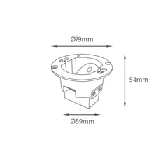 Svetilka stenska vgradna Aron Meller 3W CCT IP65 ILAR-01097 kvadratna črna FI-60mm 3000K - 4000K - 6000K