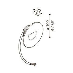 Vgradna svetilka LED Lombardo PIN T Asimmetrico 2W bela IP66 IK07 FI-60mm 2700K - 3000K - 4000K