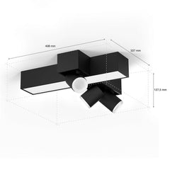 Hue WCA stropna svetilka Centris 25W 3x5,7W reflektor črna