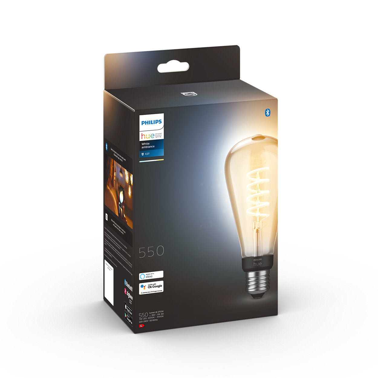 Hue White Ambiance sijalka Filament ST72 7W E27