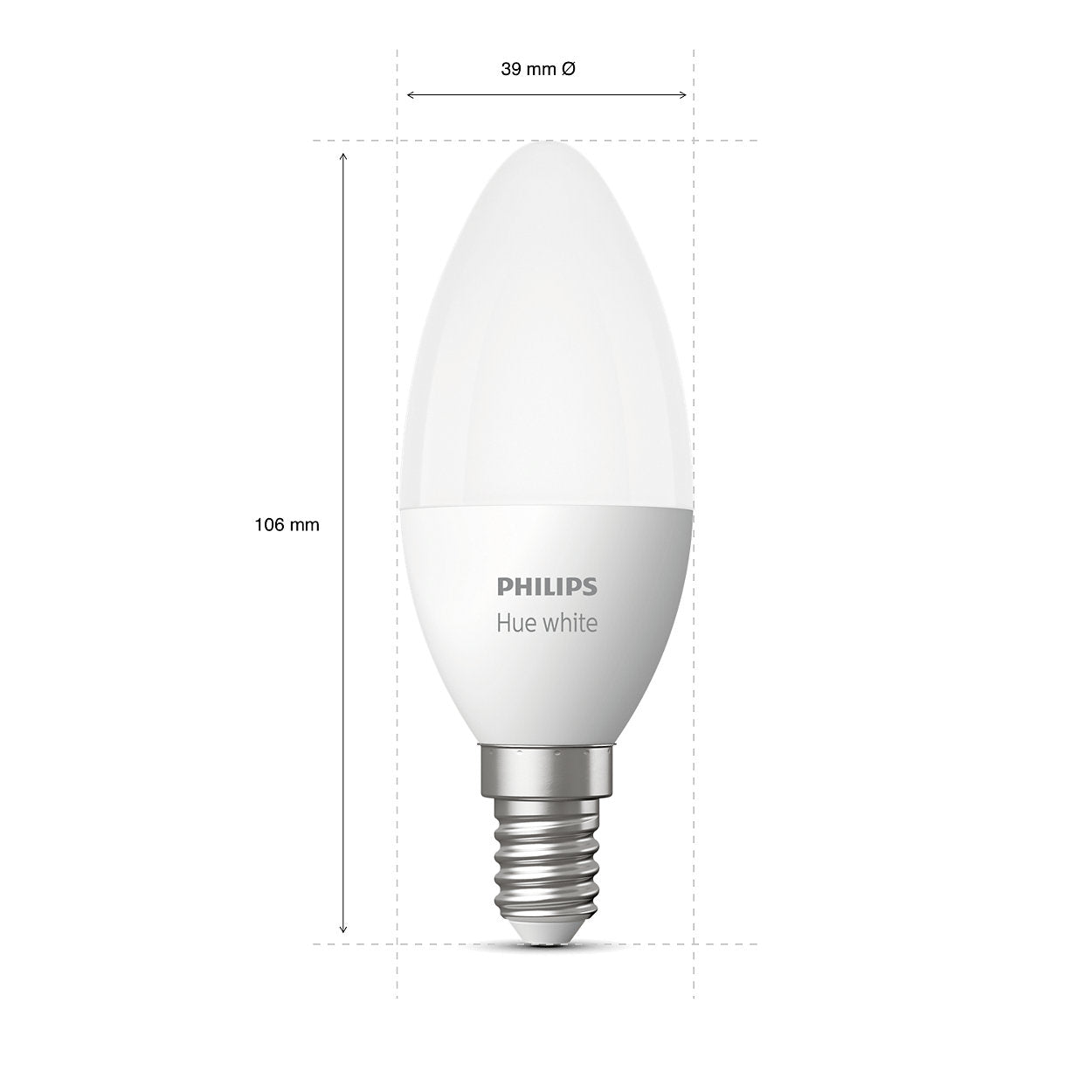 Hue White sijalka B39 2x5,5W E14 svečka