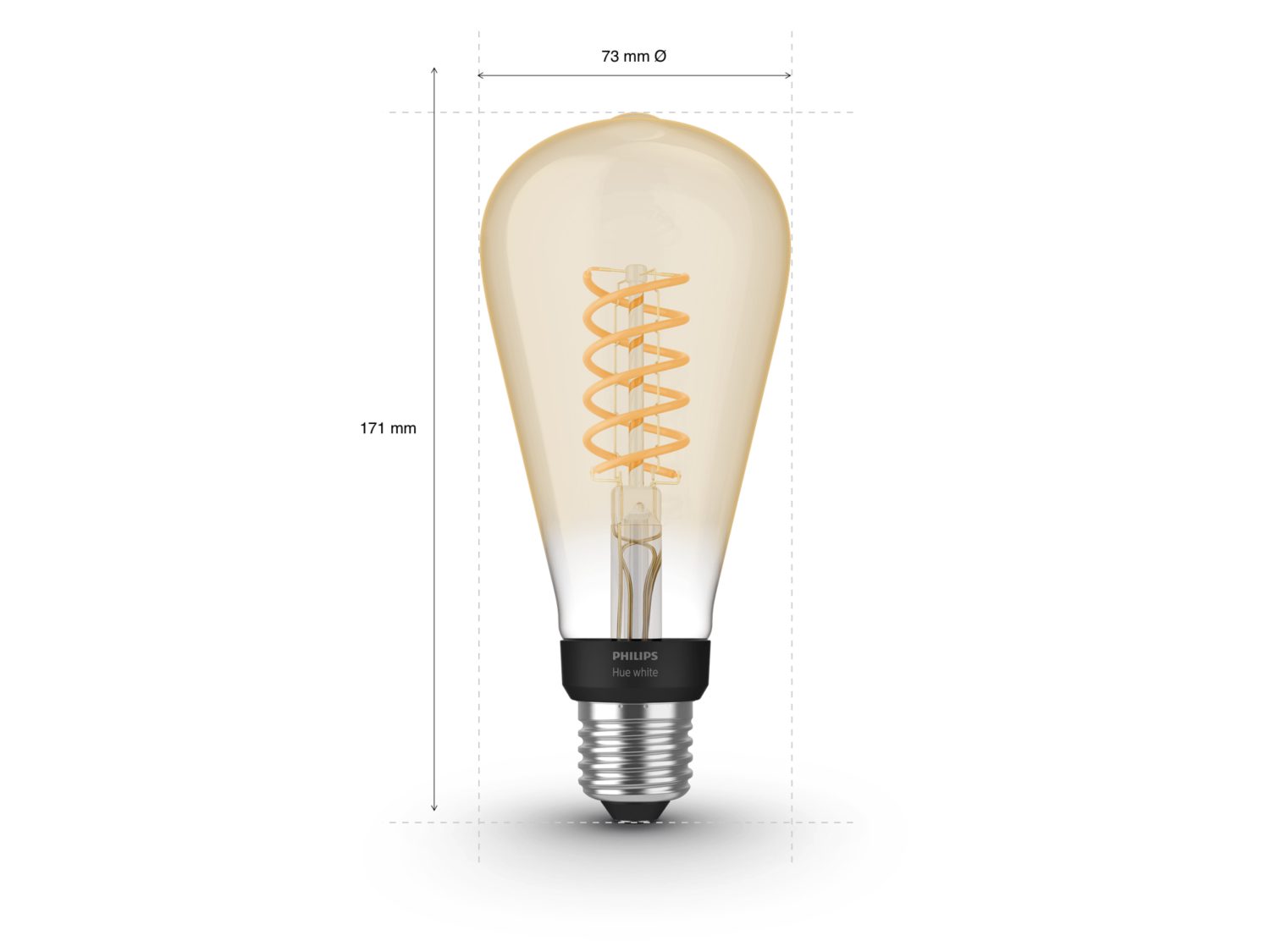 Hue White sijalka Filament ST72 7W E27