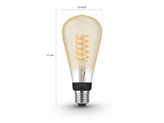 Hue White sijalka Filament ST72 7W E27