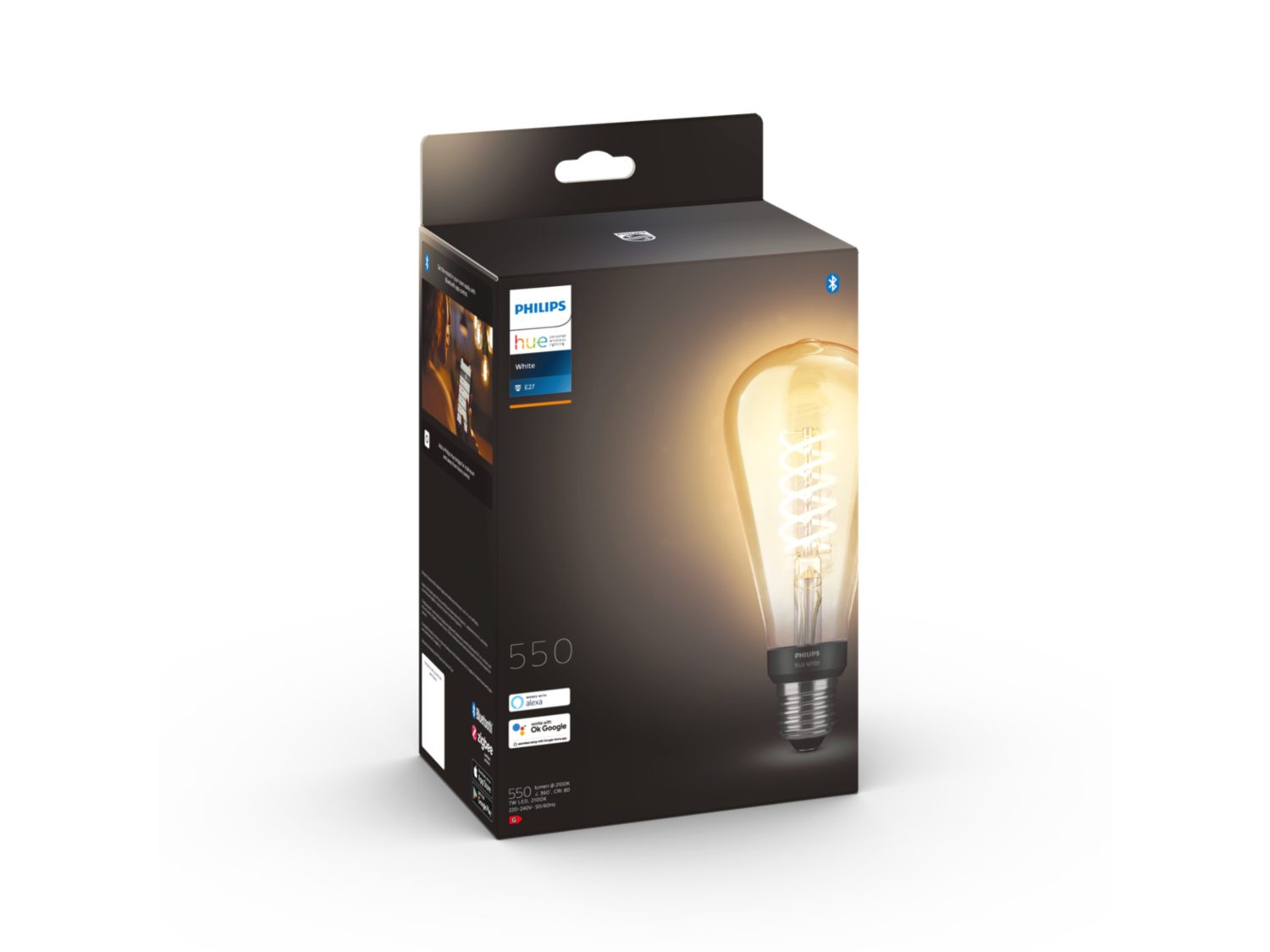 Hue White sijalka Filament ST72 7W E27