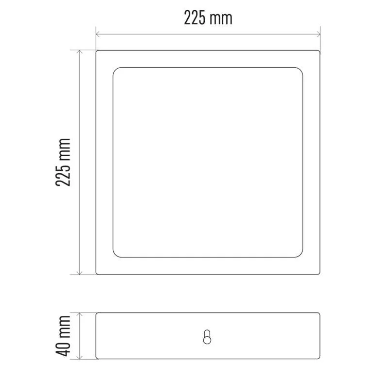 LED panel nadometni kvadratni 18W 4000K 225mm