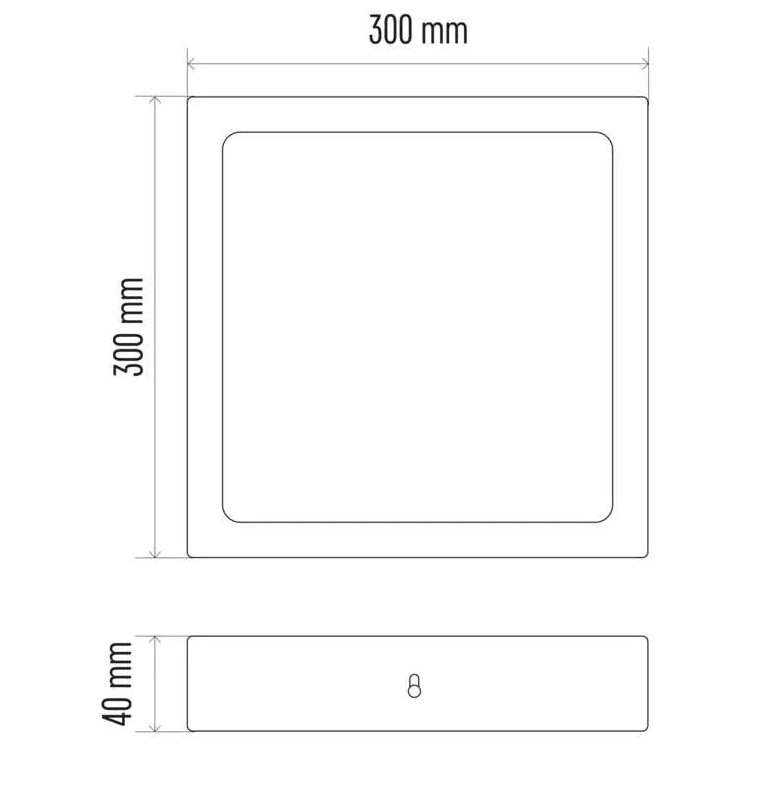 LED panel nadometni kvadratni 24W 4000K 300mm