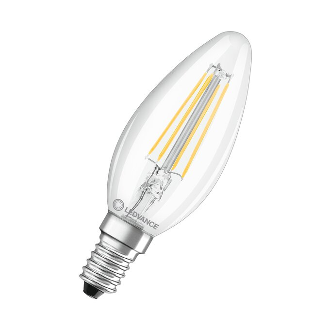 Sijalka Ledvance LED E14 4W=40W 2700K 470lm B35 svečka prozorna