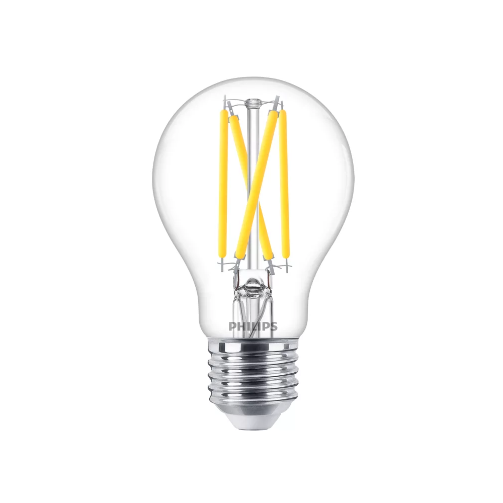 Sijalka Philips LED E27 5,9W=60W 2700K - 2200K 806lm A60 retro prozorna WarmGlow dimmable