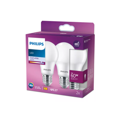 Sijalka Philips LED 7,5W=60W 4000K 806lm A60 Classic x2