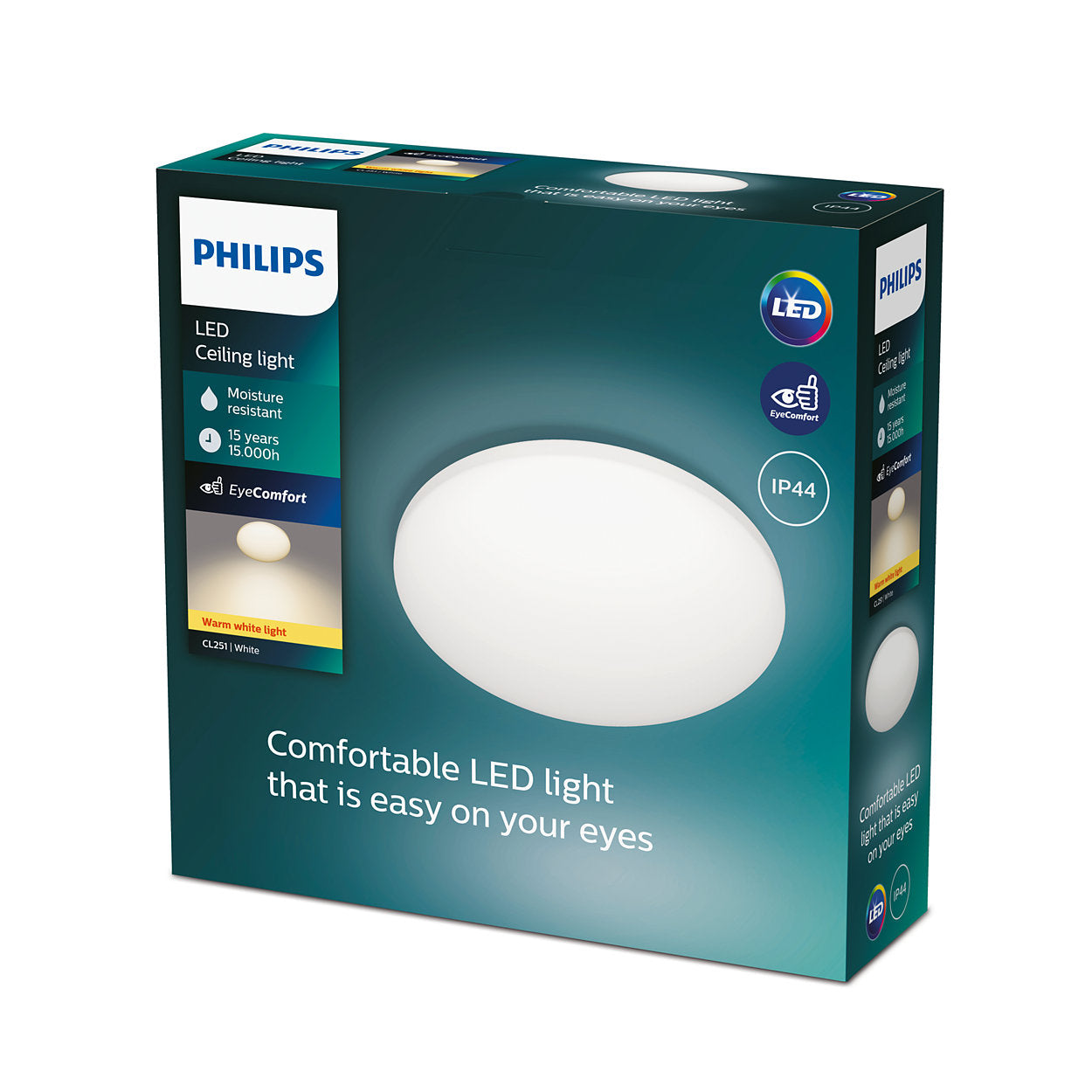 Stropna svetilka CL251 ZARPY 10W 2700K RD IP44 bela