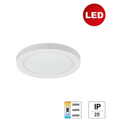 Svetilka E2 LED stropna / vgradna Space multiwatt 12W CCT 1600lm 170mm okrogla bela