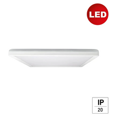 Svetilka E2 LED stropna / stenska Twice 2 18W 4000K 2800lm 300mm kvadratna bela