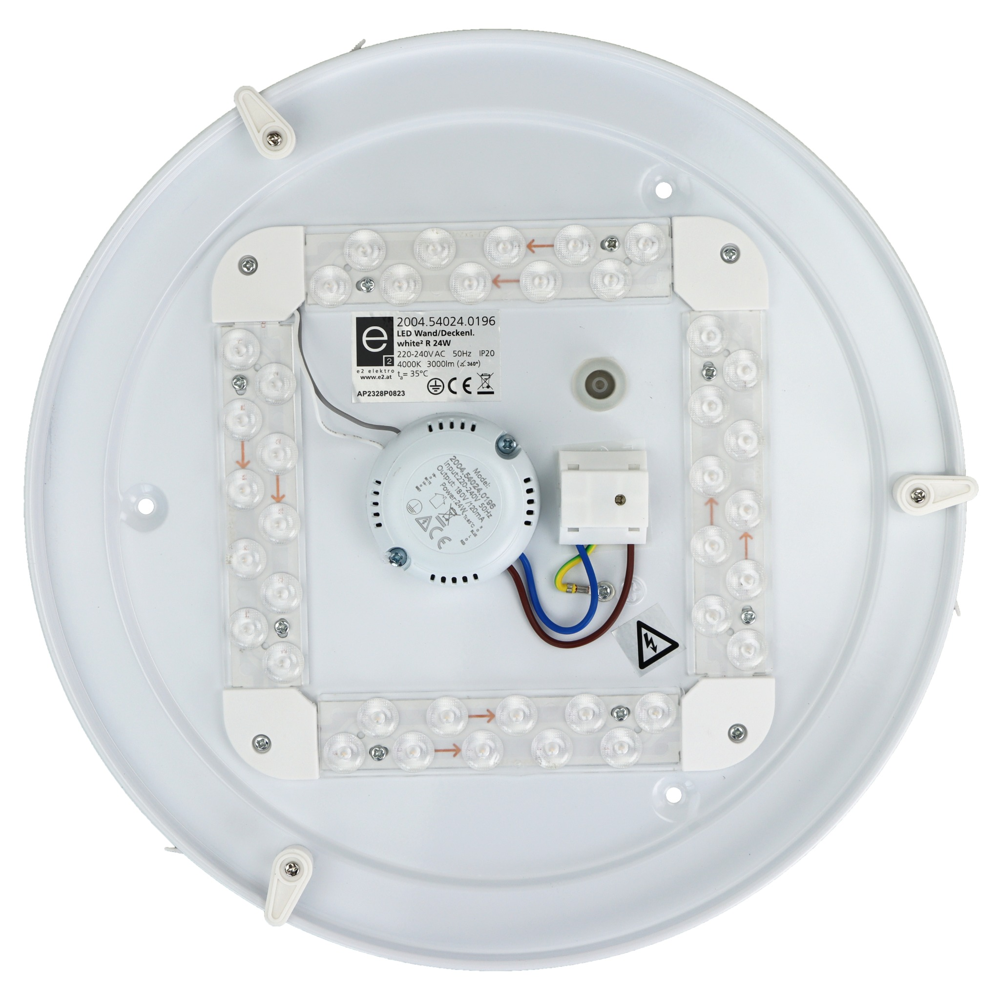 Svetilka E2 LED stropna  stenska white2 R 24W 4000K 3000lm 330mm okrogla bela