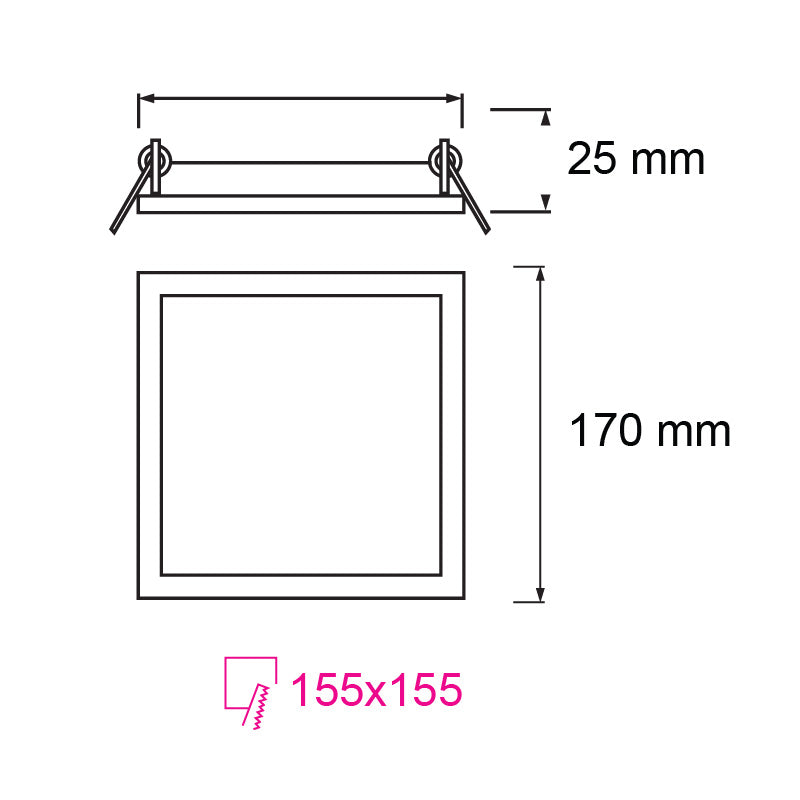 Svetilka Horoz LED Slim-SQ-12 056-005-0012