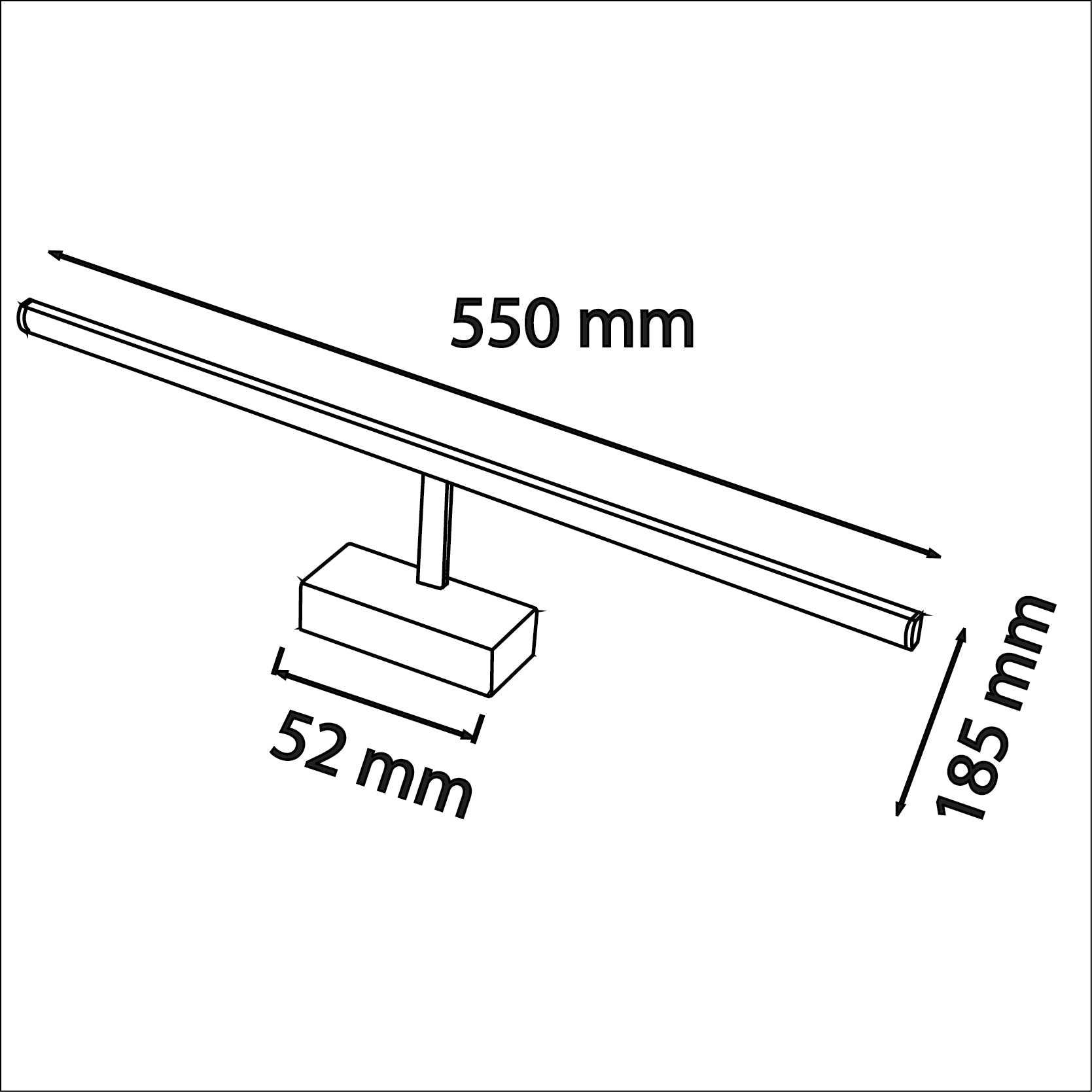 Svetilka Horoz LED Anka-12 040-014-0012 za ogledalo / sliko