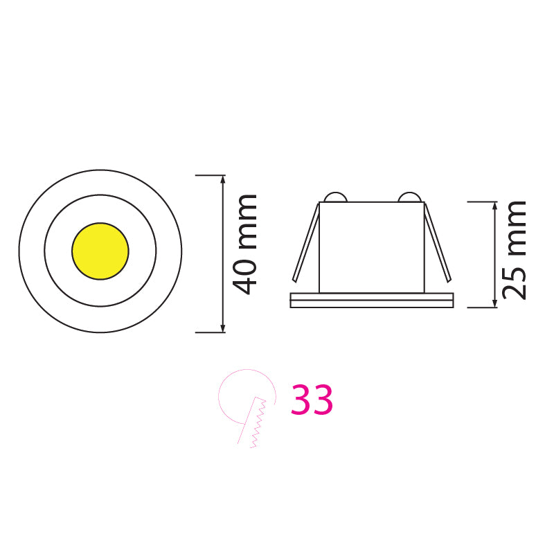 Svetilka Horoz LED Miranda 016-004-0003 FI ⌀ - 33mm