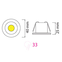 Svetilka Horoz LED Miranda 016-004-0003 FI ⌀ - 33mm