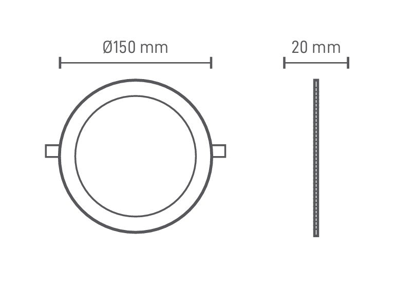 Vgradna svetilka Aron LED ILAR-01221 DN135 9W 4000K IP44 okrogla Ø135mm