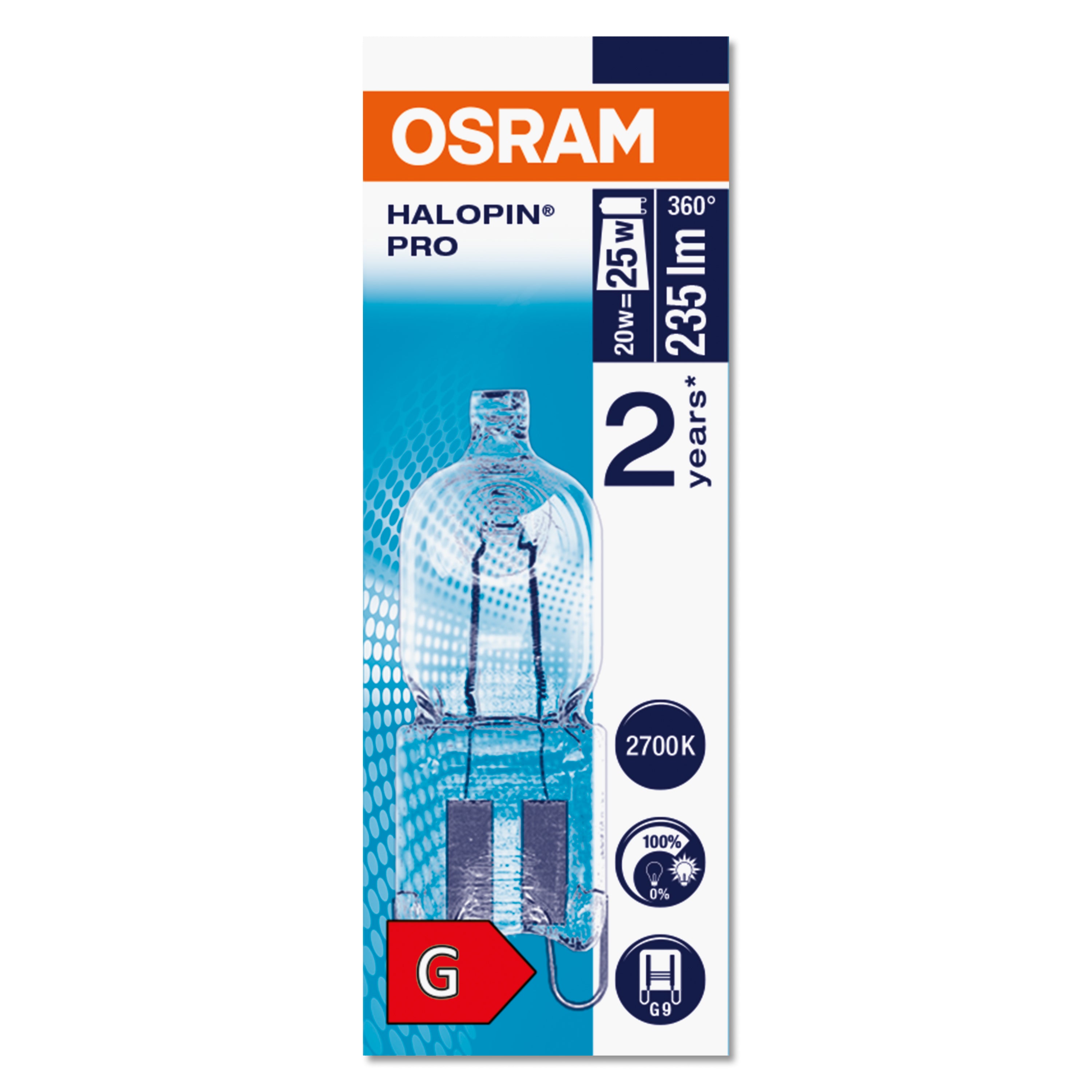 Žarnica Osram Halopin 230V 20W = 25W 66720 G9